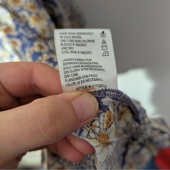 Patrons of Peace Blue Tan Mini Sundress Women's Size XS - Picture 7 of 7